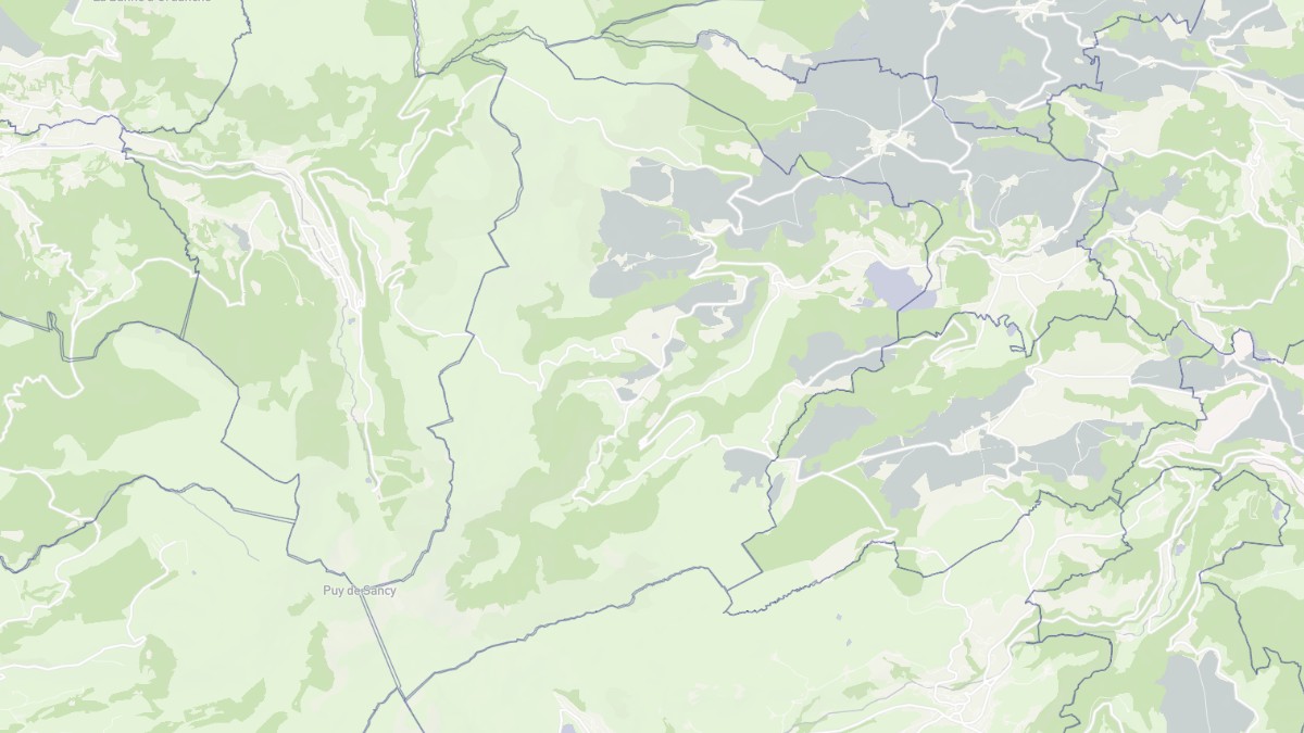 Aperçu cartographique de Chambon-sur-Lac, centré sur la commune