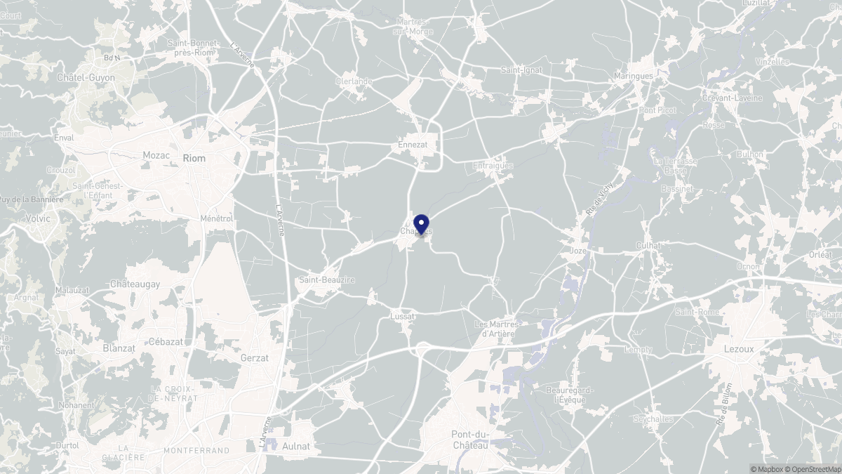 Aperçu cartographique de Chappes, centré sur la commune