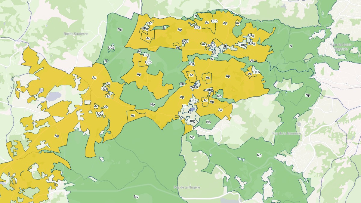 Aperçu cartographique de Charbonnières-les-Varennes, centré sur la commune