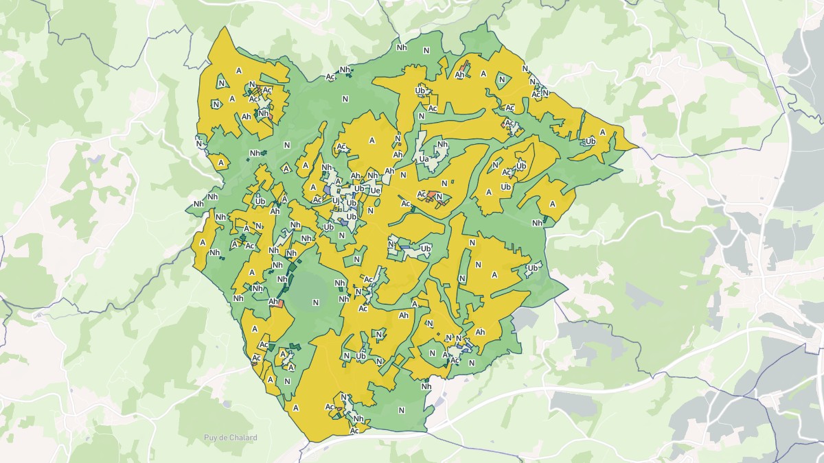 Aperçu cartographique de Charbonnières-les-Vieilles, centré sur la commune