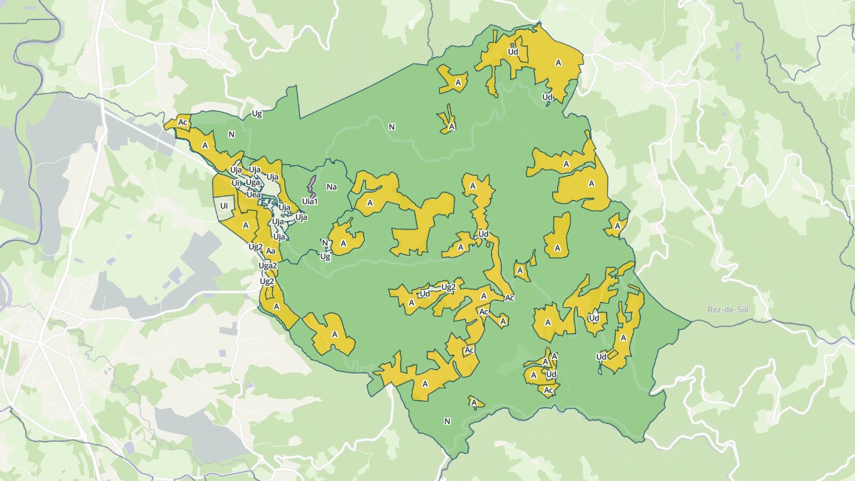Aperçu cartographique de Châteldon, centré sur la commune