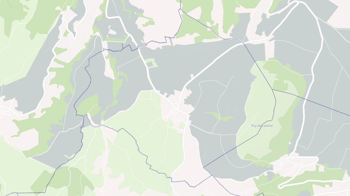 Aperçu cartographique de Clémensat, centré sur la commune