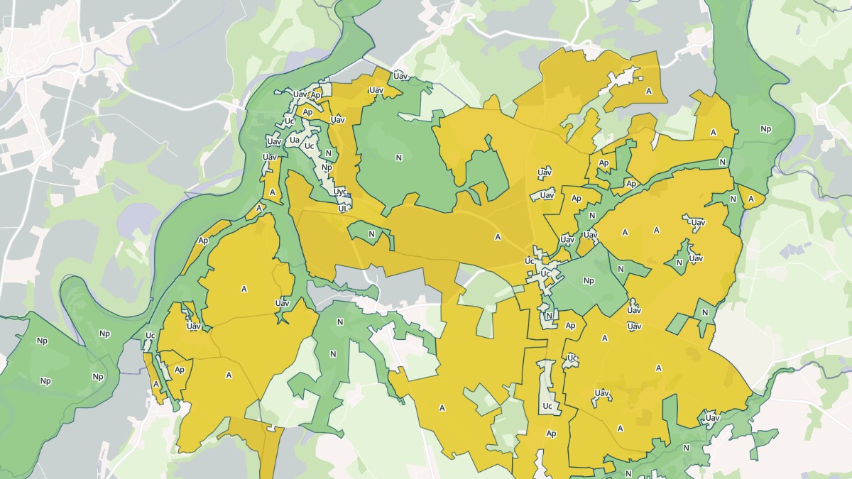 Aperçu cartographique de Crevant-Laveine, centré sur la commune