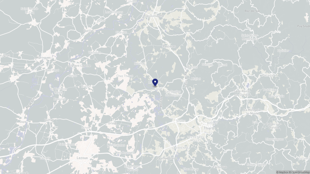 Aperçu cartographique de Dorat, centré sur la commune