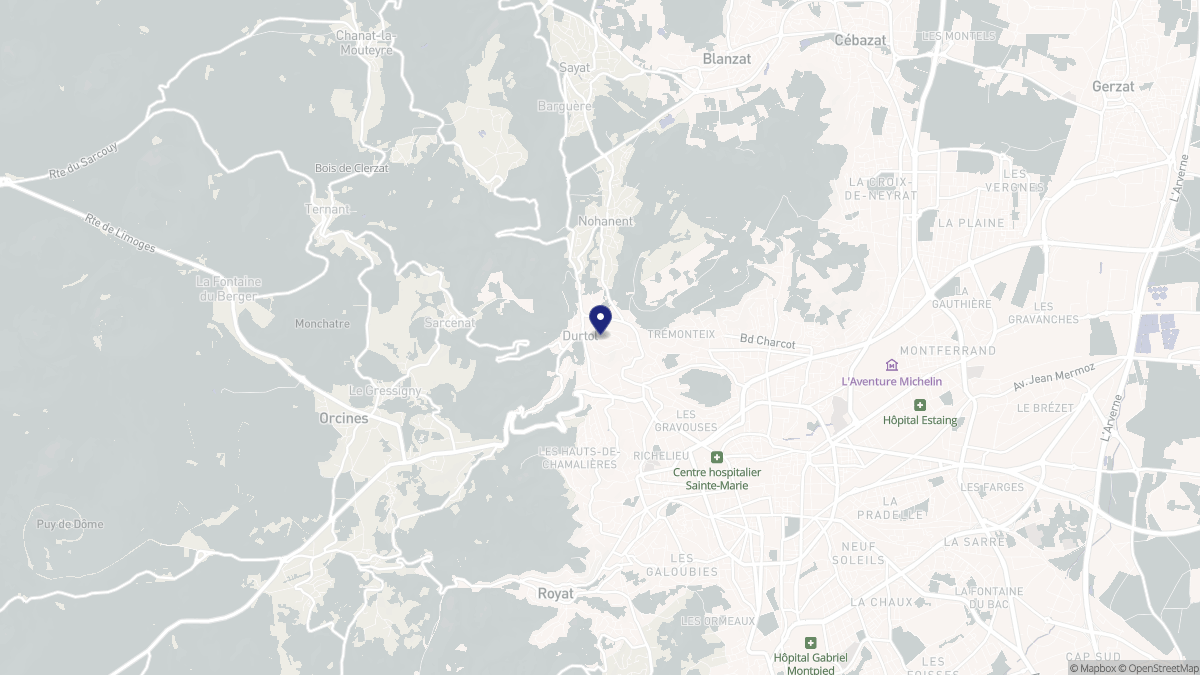 Aperçu cartographique de Durtol, centré sur la commune
