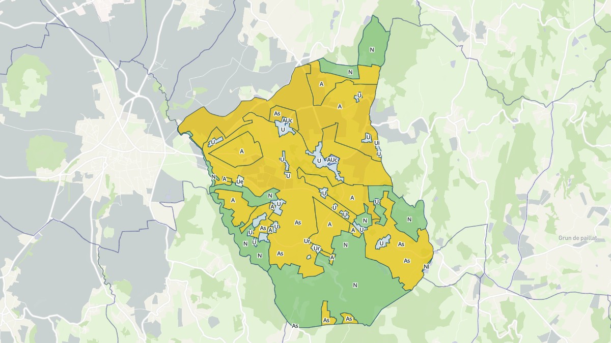 Aperçu cartographique de Égliseneuve-près-Billom, centré sur la commune