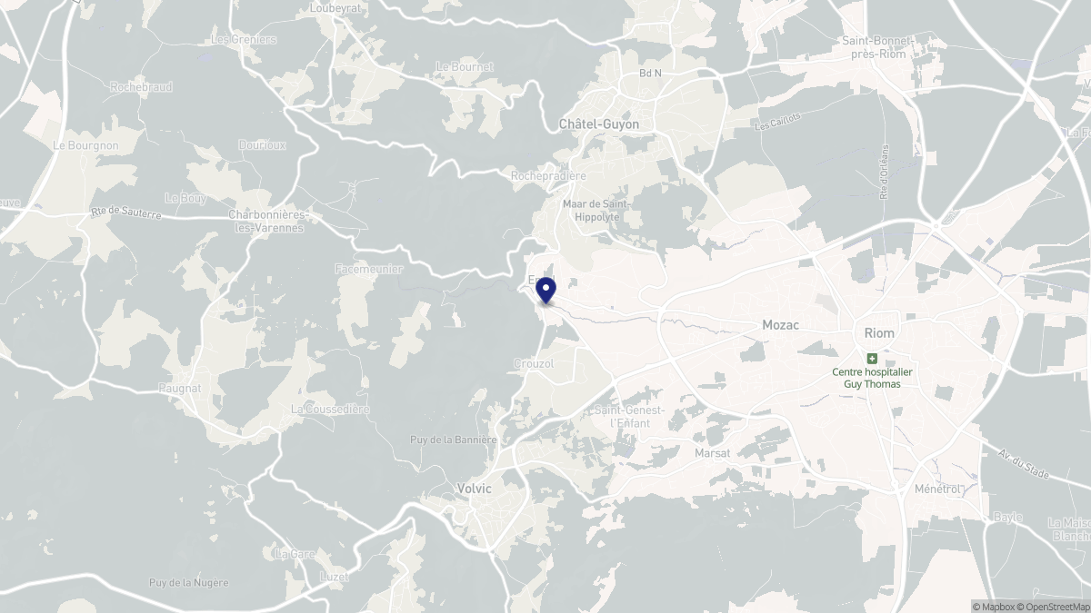 Aperçu cartographique de Enval, centré sur la commune