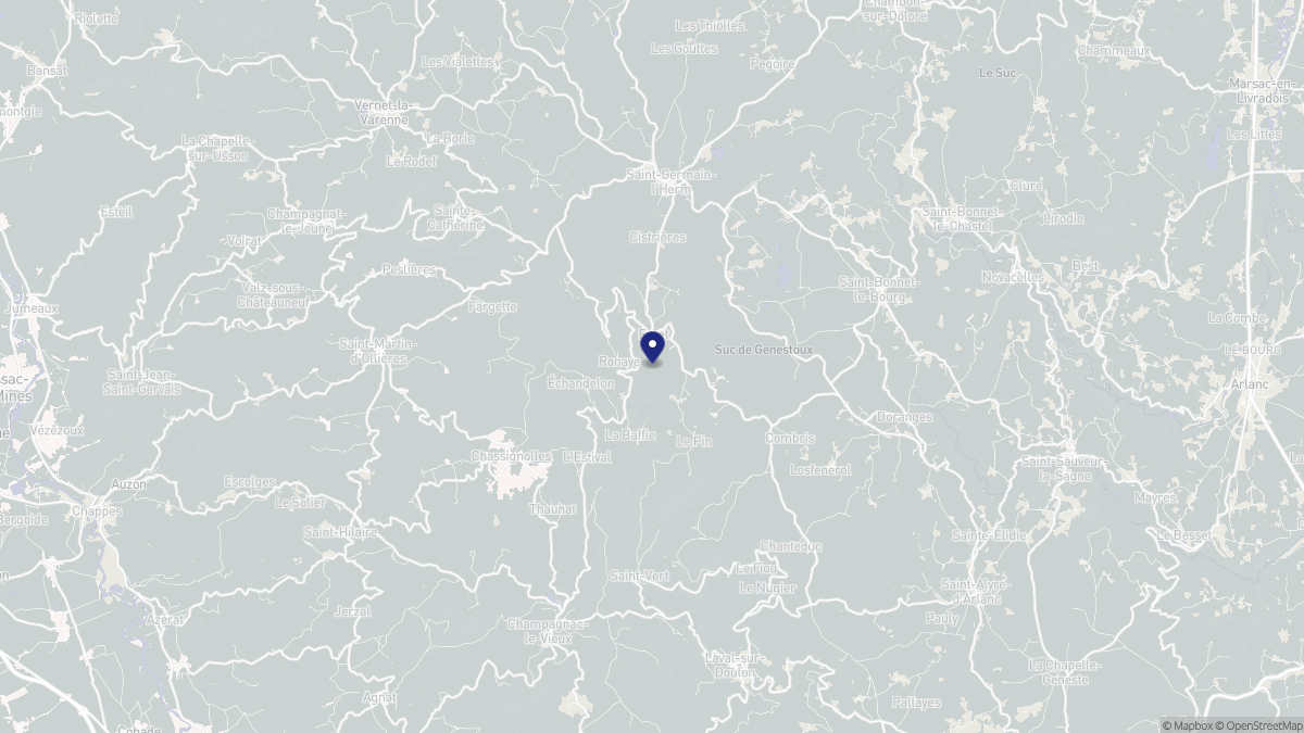 Aperçu cartographique de Fayet-Ronaye, centré sur la commune