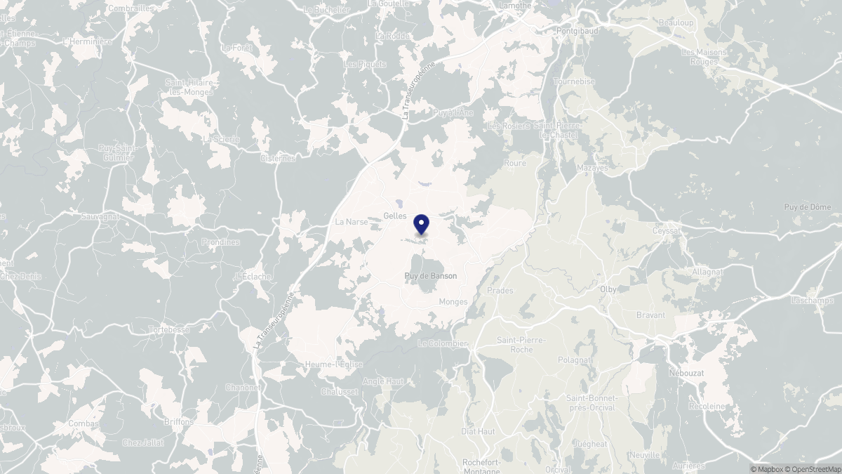 Aperçu cartographique de Gelles, centré sur la commune