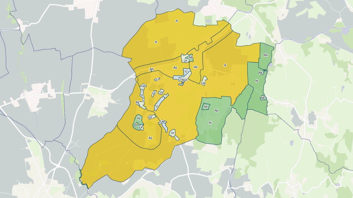 Aperçu cartographique de Glaine-Montaigut, centré sur la commune