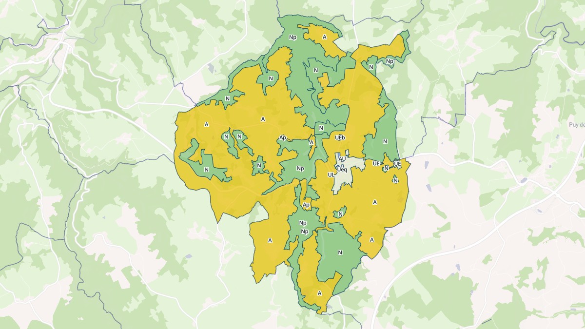 Aperçu cartographique de La Goutelle, centré sur la commune