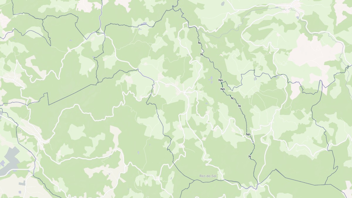 Aperçu cartographique de Lachaux, centré sur la commune
