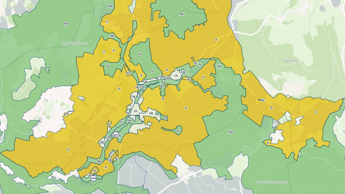 Aperçu cartographique de Laps, centré sur la commune