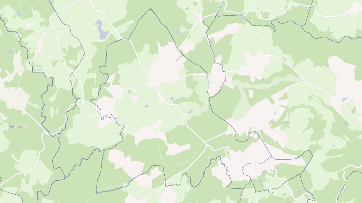 Aperçu cartographique de Lastic, centré sur la commune