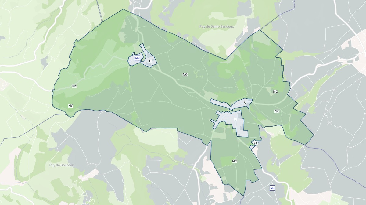 Aperçu cartographique de Ludesse, centré sur la commune