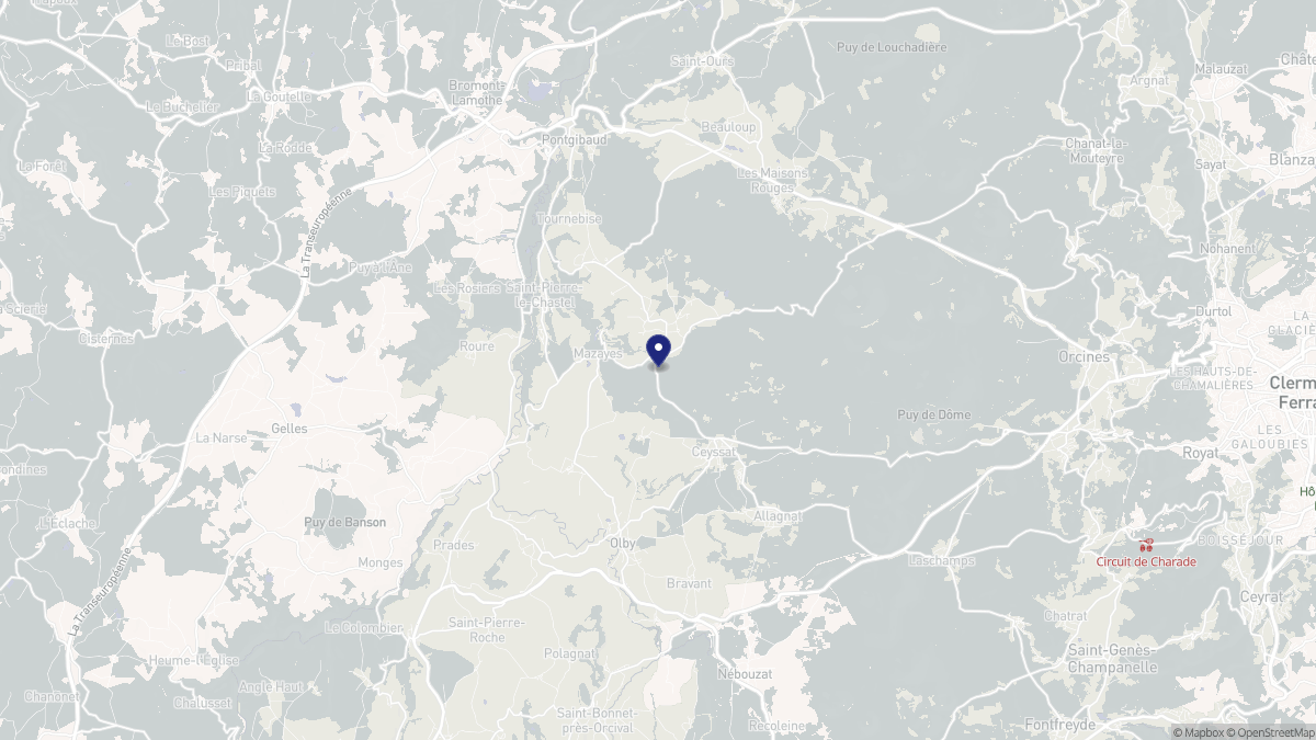 Aperçu cartographique de Mazaye, centré sur la commune