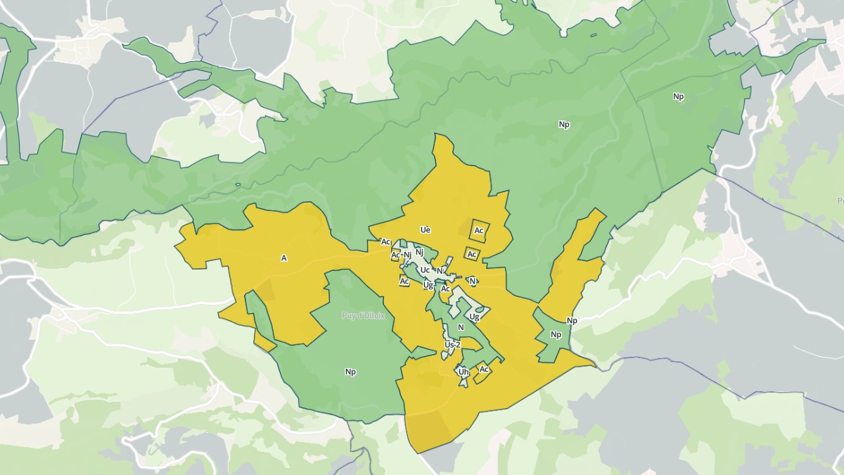 Aperçu cartographique de Olloix, centré sur la commune