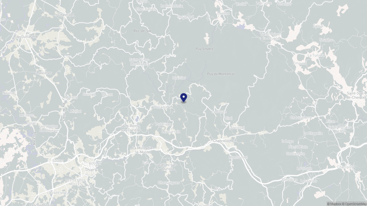 Aperçu cartographique de Palladuc, centré sur la commune