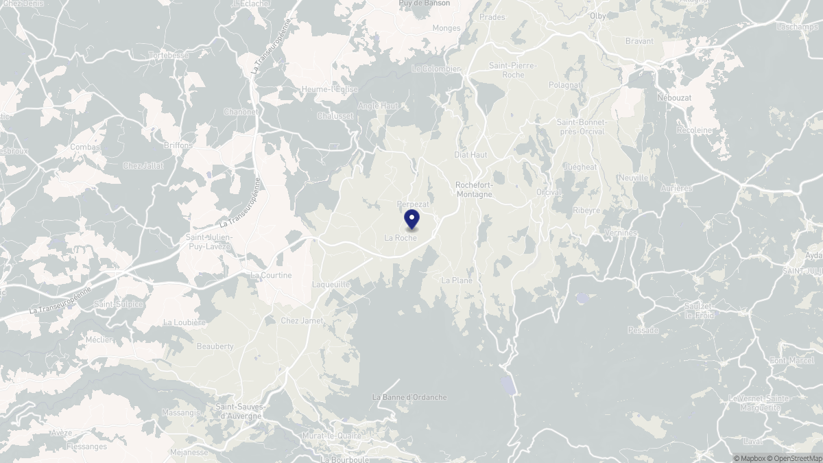 Aperçu cartographique de Perpezat, centré sur la commune