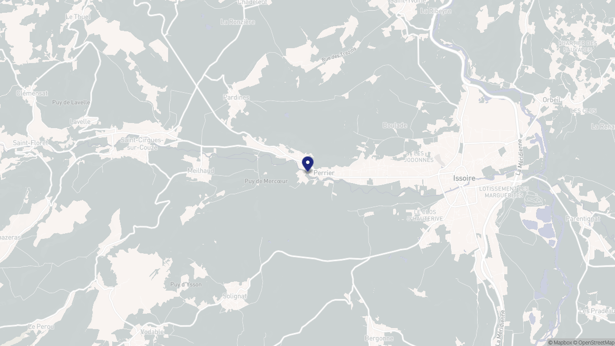Aperçu cartographique de Perrier, centré sur la commune