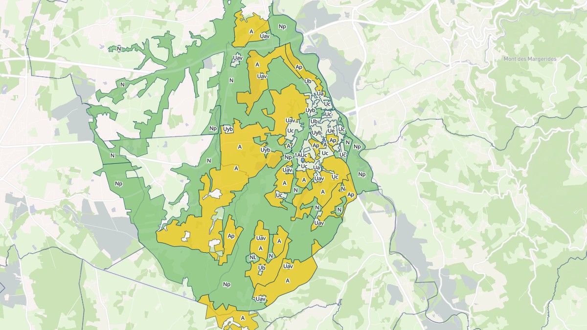 Aperçu cartographique de Peschadoires, centré sur la commune