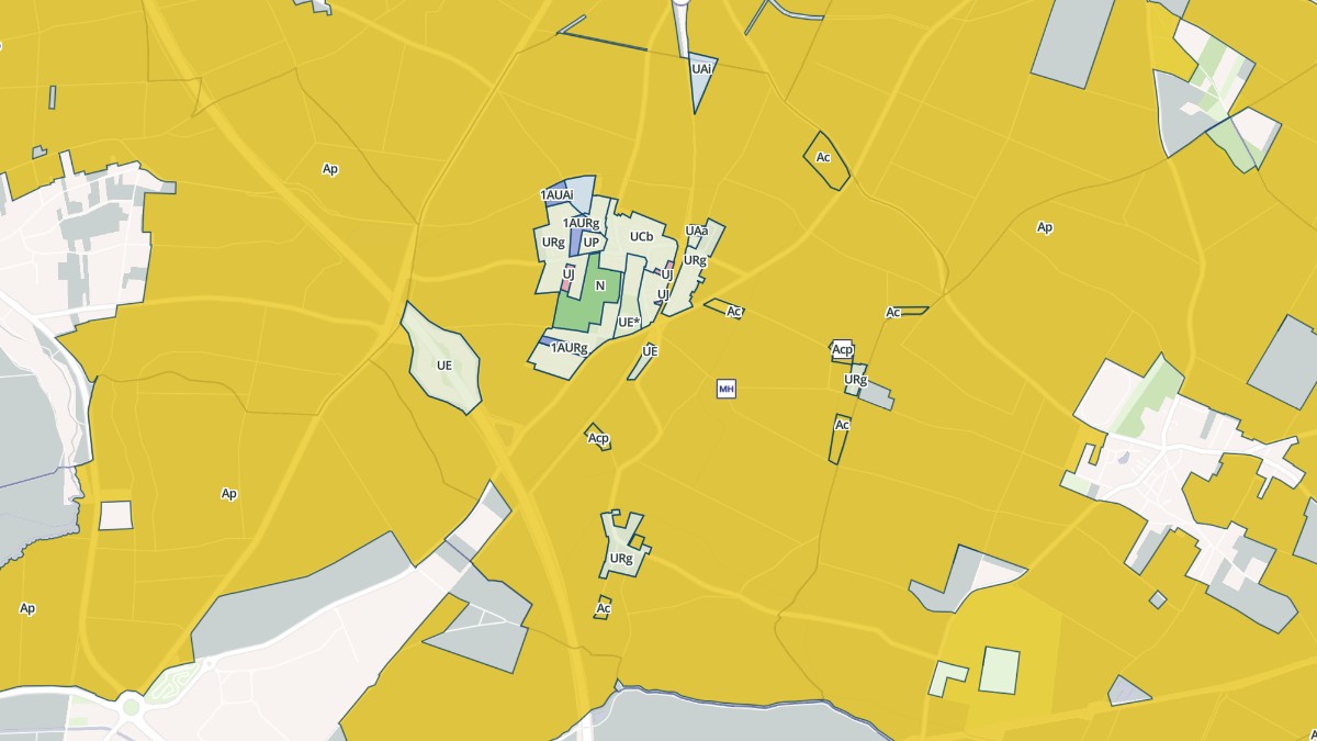 Aperçu cartographique de Pessat-Villeneuve, centré sur la commune