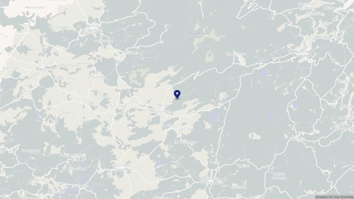 Aperçu cartographique de Picherande, centré sur la commune