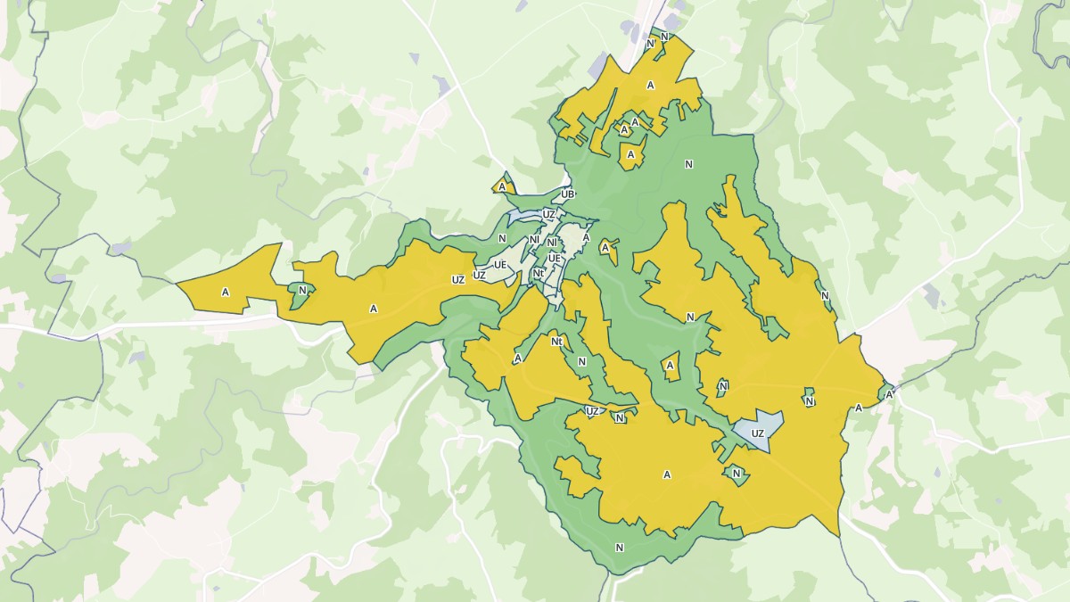 Aperçu cartographique de Pontaumur, centré sur la commune