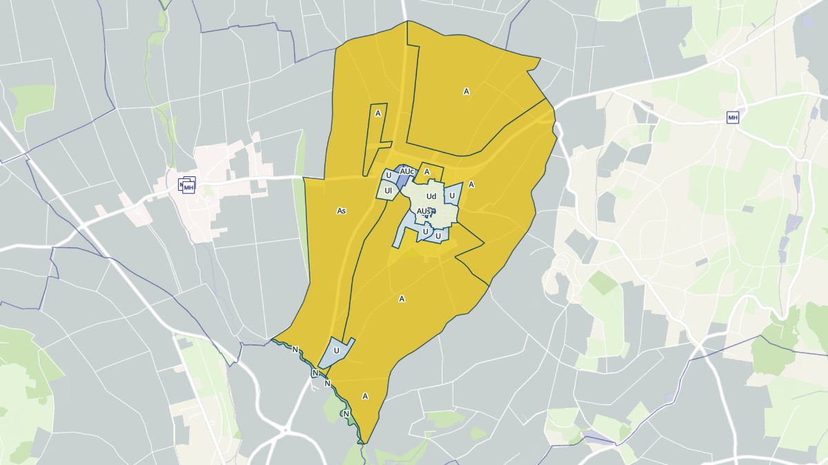 Aperçu cartographique de Reignat, centré sur la commune