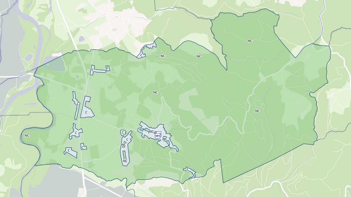 Aperçu cartographique de Ris, centré sur la commune