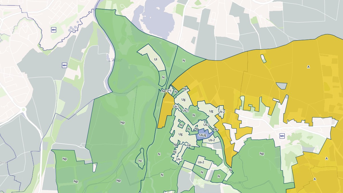 Aperçu cartographique de La Roche-Noire, centré sur la commune
