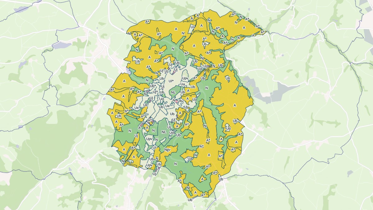 Aperçu cartographique de Saint-Éloy-les-Mines, centré sur la commune