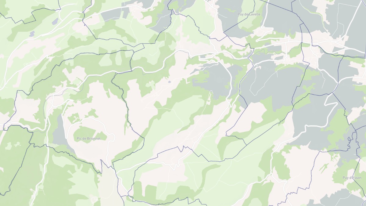 Aperçu cartographique de Saint-Floret, centré sur la commune