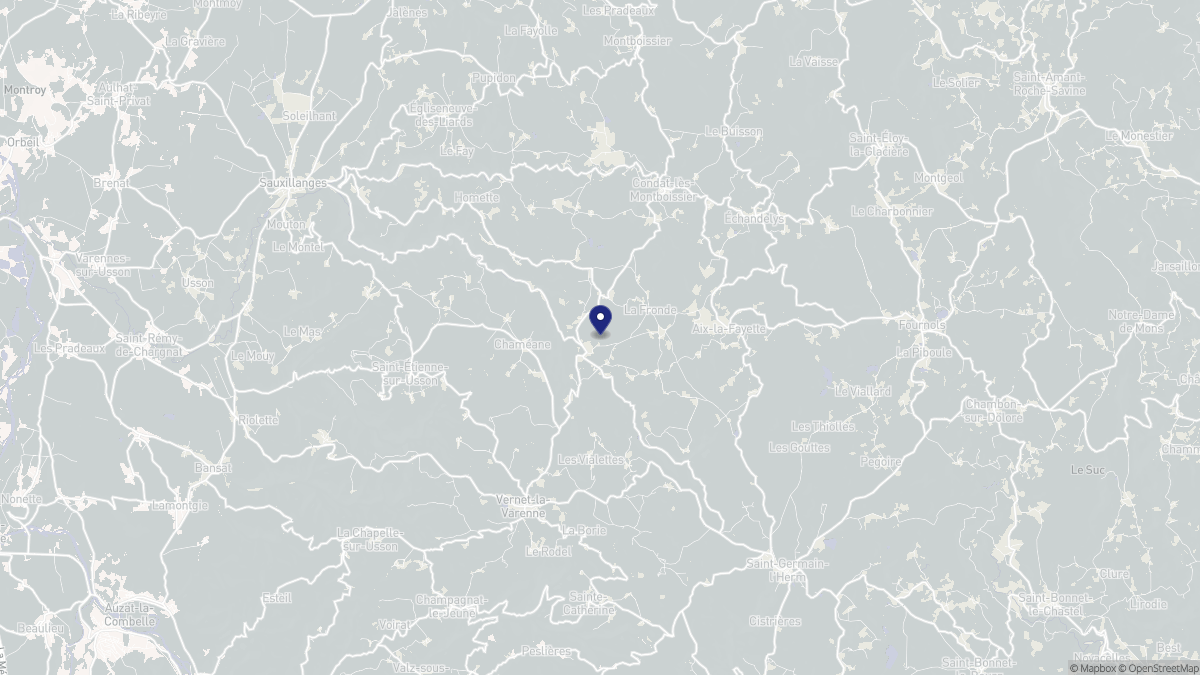 Aperçu cartographique de Saint-Genès-la-Tourette, centré sur la commune