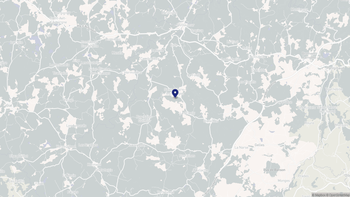 Aperçu cartographique de Saint-Hilaire-les-Monges, centré sur la commune
