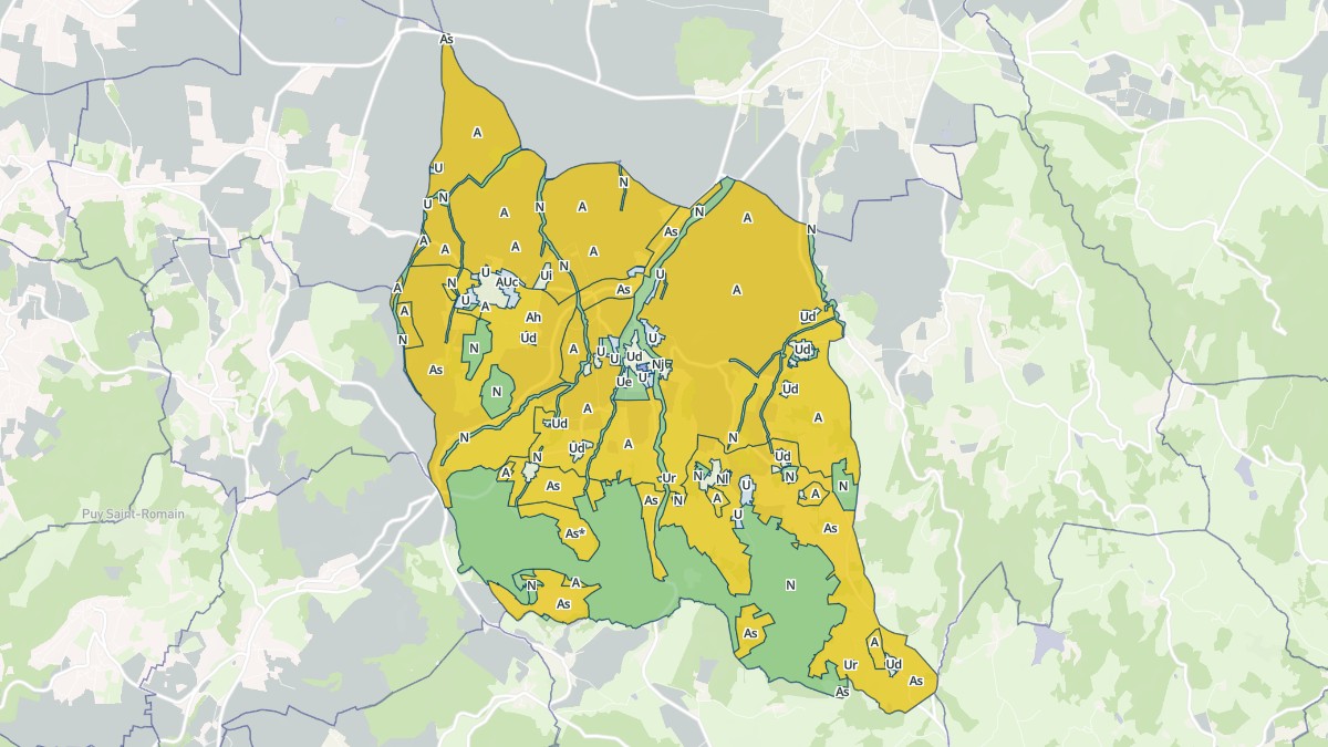 Aperçu cartographique de Saint-Julien-de-Coppel, centré sur la commune