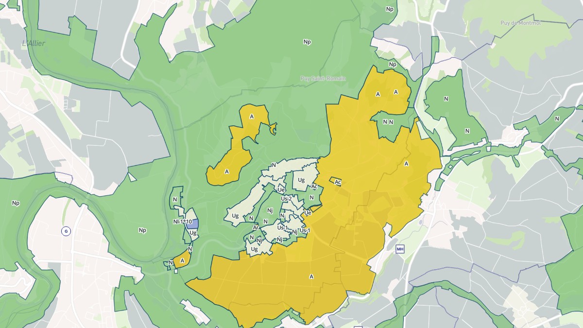 Aperçu cartographique de Saint-Maurice, centré sur la commune