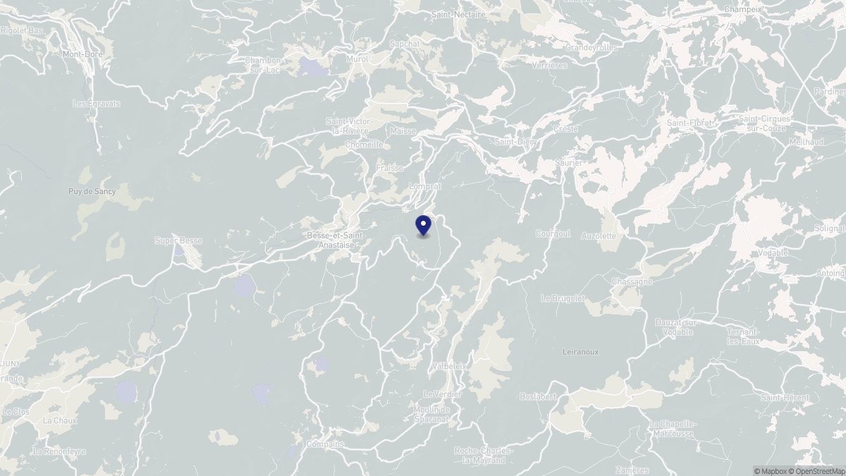 Aperçu cartographique de Saint-Pierre-Colamine, centré sur la commune