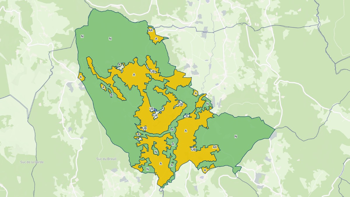 Aperçu cartographique de Saint-Romain, centré sur la commune