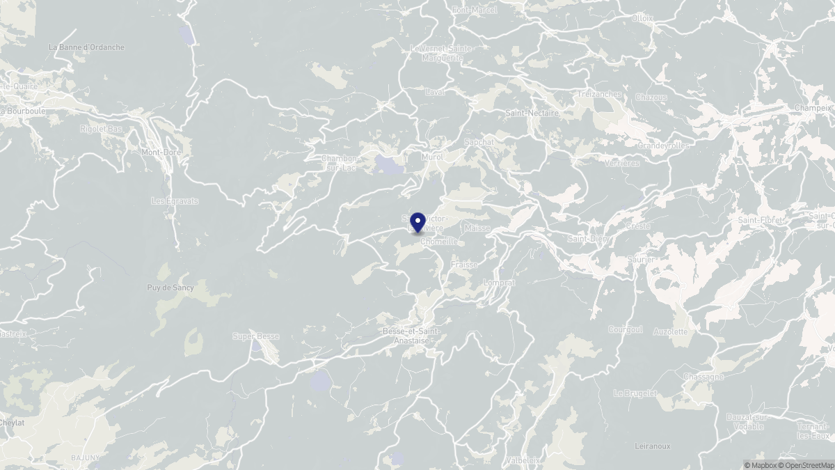 Aperçu cartographique de Saint-Victor-la-Rivière, centré sur la commune