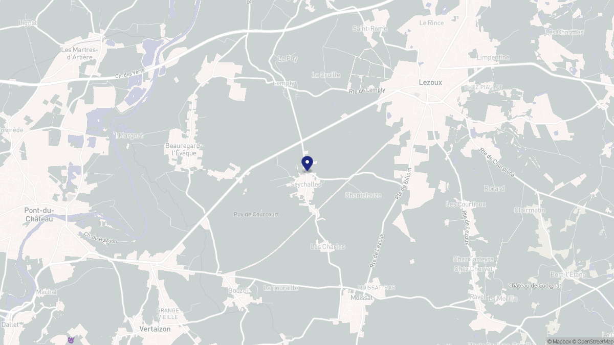 Aperçu cartographique de Seychalles, centré sur la commune
