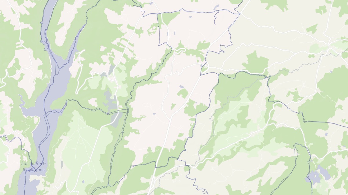 Aperçu cartographique de Trémouille-Saint-Loup, centré sur la commune