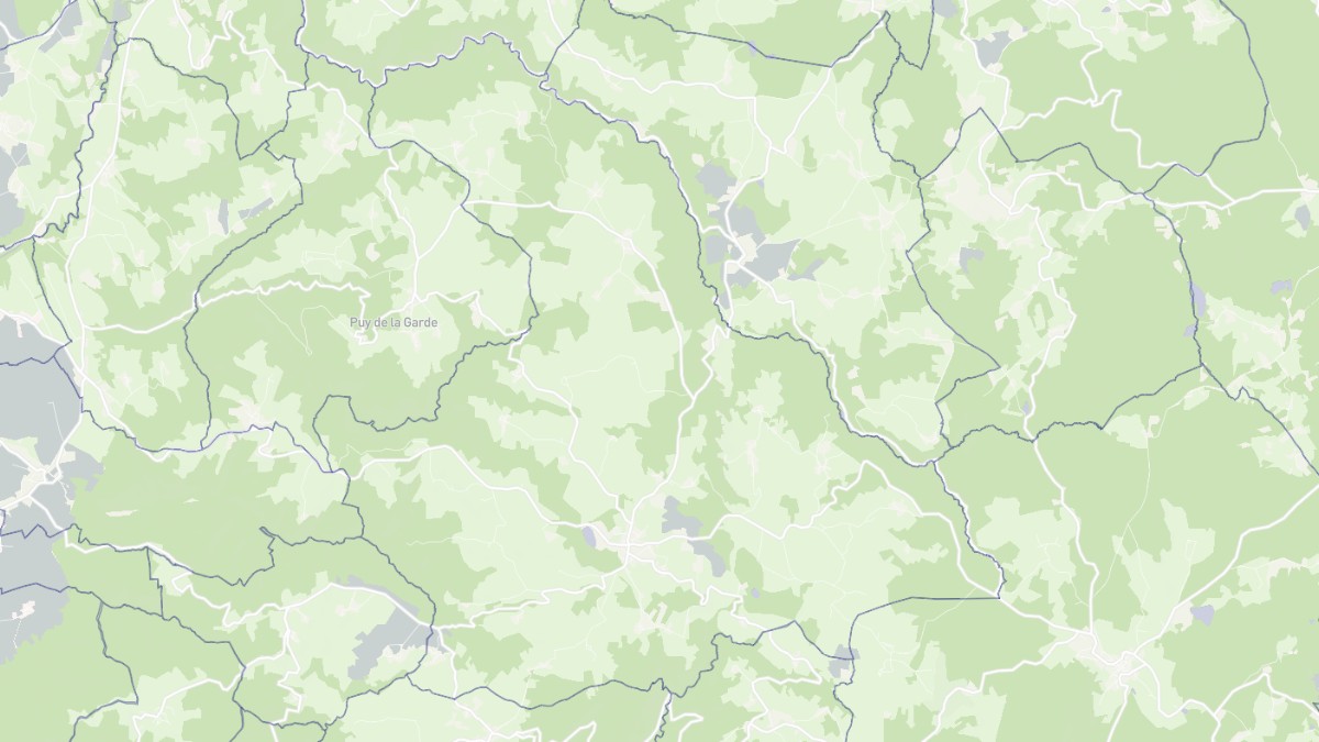 Aperçu cartographique de Le Vernet-Chaméane, centré sur la commune