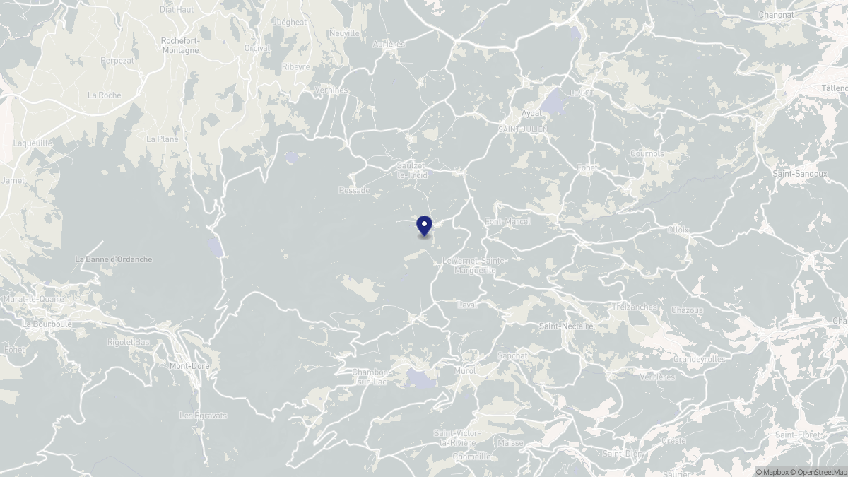 Aperçu cartographique de Le Vernet-Sainte-Marguerite, centré sur la commune
