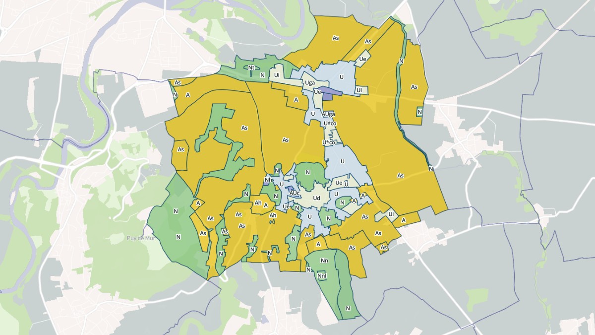 Aperçu cartographique de Vertaizon, centré sur la commune