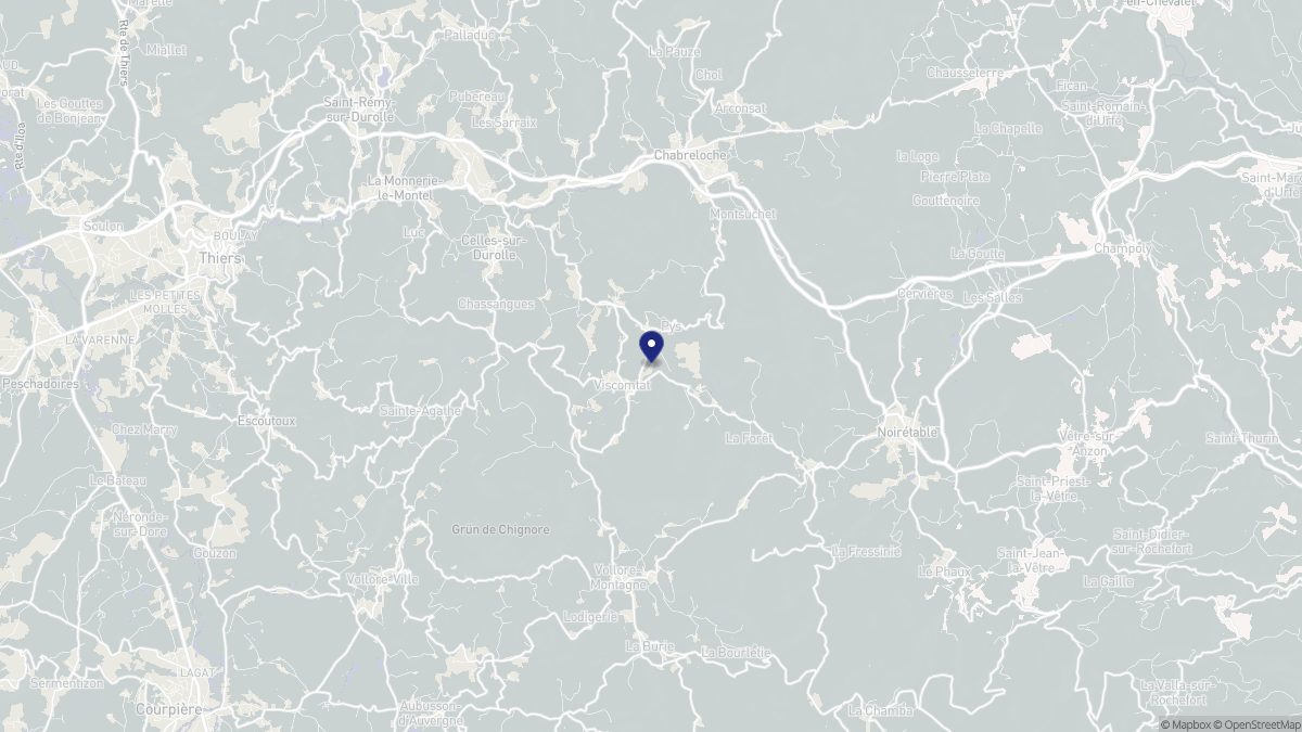 Aperçu cartographique de Viscomtat, centré sur la commune