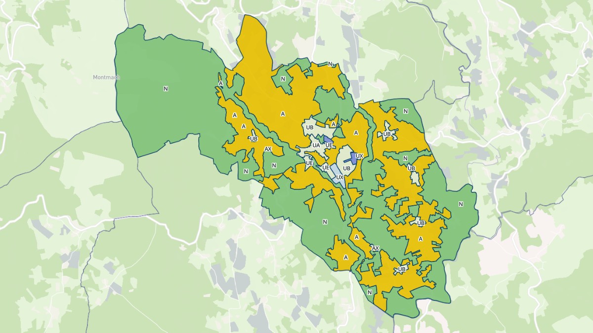 Aperçu cartographique de Viverols, centré sur la commune