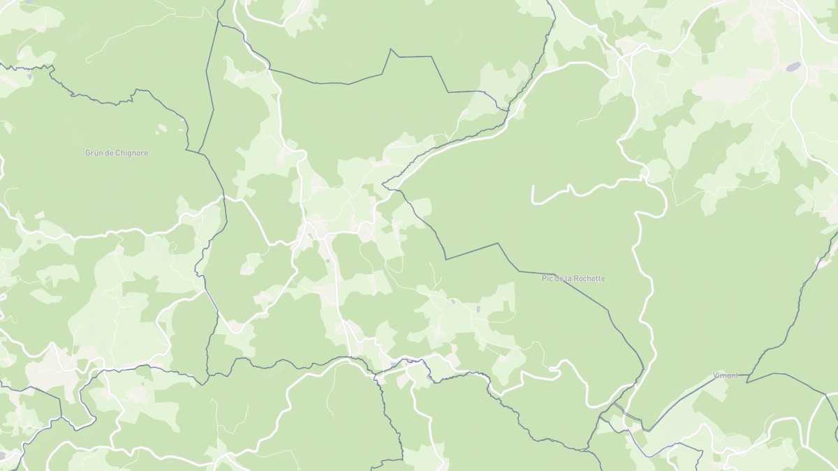 Aperçu cartographique de Vollore-Montagne, centré sur la commune