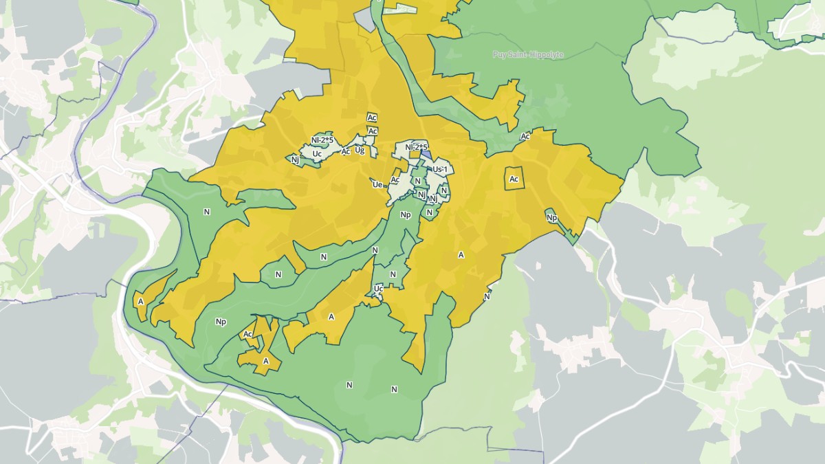 Aperçu cartographique de Yronde-et-Buron, centré sur la commune