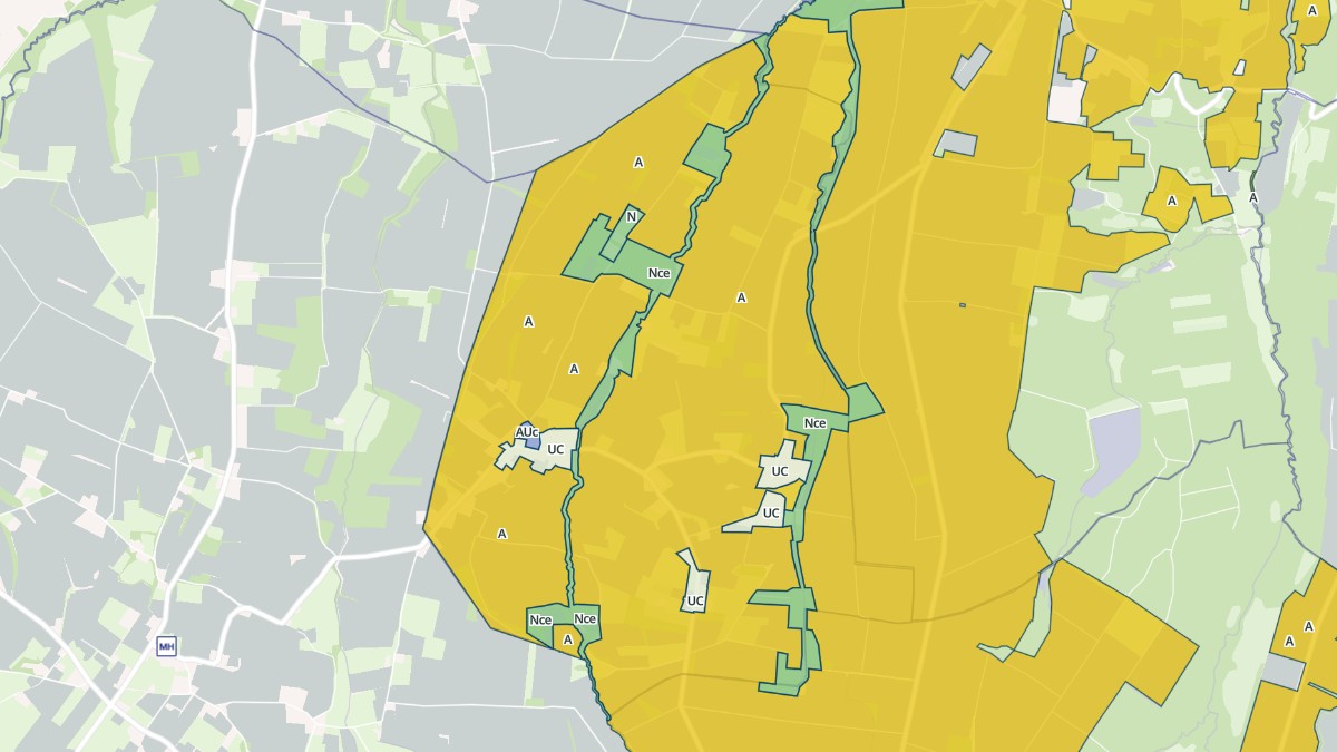 Aperçu cartographique de Aast, centré sur la commune